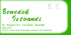 benedek istvandi business card